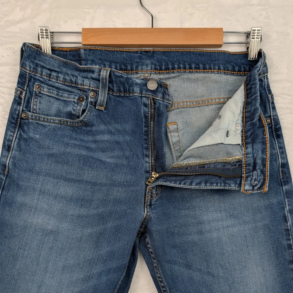 Levi's Jeans Mens 33x29 Blue 569 Loose Straight Leg Denim Red Tab Zip Fly‎ Baggy